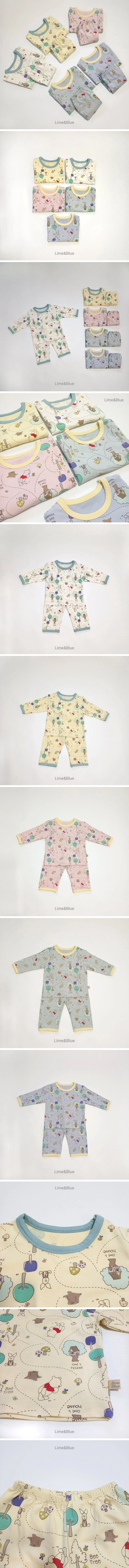 Lime & Blue - Korean Children Fashion - #kidsshorts - Forest Friends Easywear