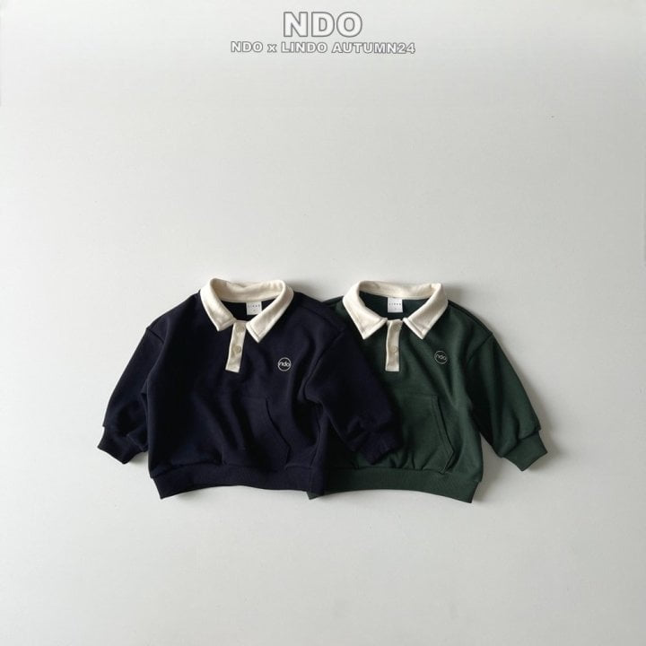 Lindo - Korean Children Fashion - #kidsshorts - Collar Colored Sweatshirts