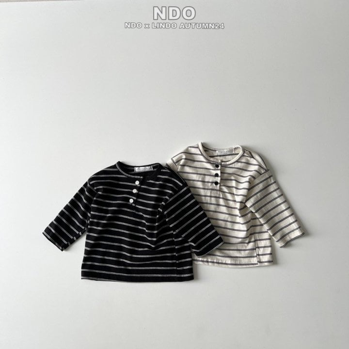 Lindo - Korean Children Fashion - #toddlerclothing - Miu Stripe Tee - 3