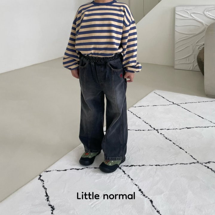 Little Normal - Korean Children Fashion - #prettylittlegirls - Normal Denim Pants - 11