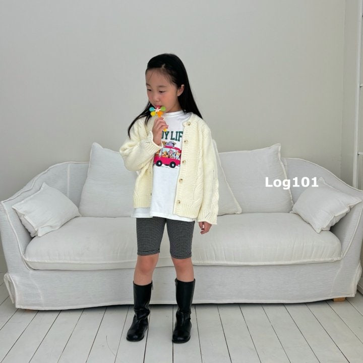 Log101 - Korean Children Fashion - #designkidswear - Stripe Short Leggings - 6