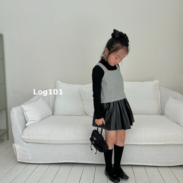 Log101 - Korean Children Fashion - #fashionkids - Madeline Leather Skirt - 11