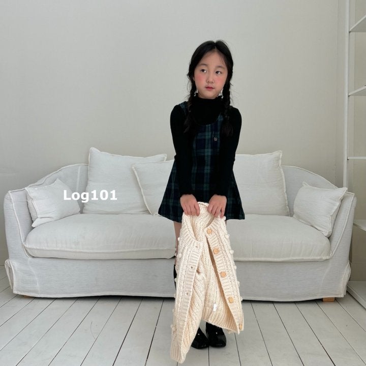 Log101 - Korean Children Fashion - #fashionkids - Pompom Knit Cardigan - 11