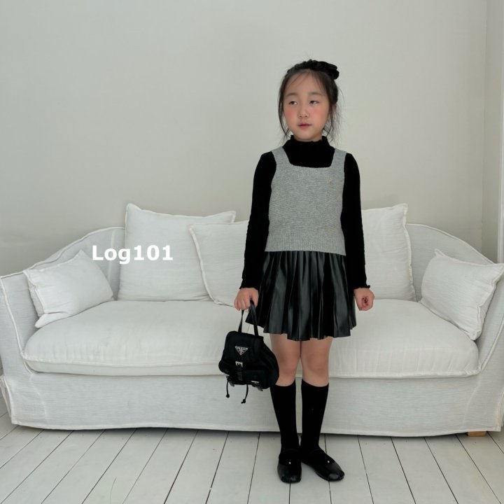 Log101 - Korean Children Fashion - #kidsshorts - Madeline Leather Skirt - 12