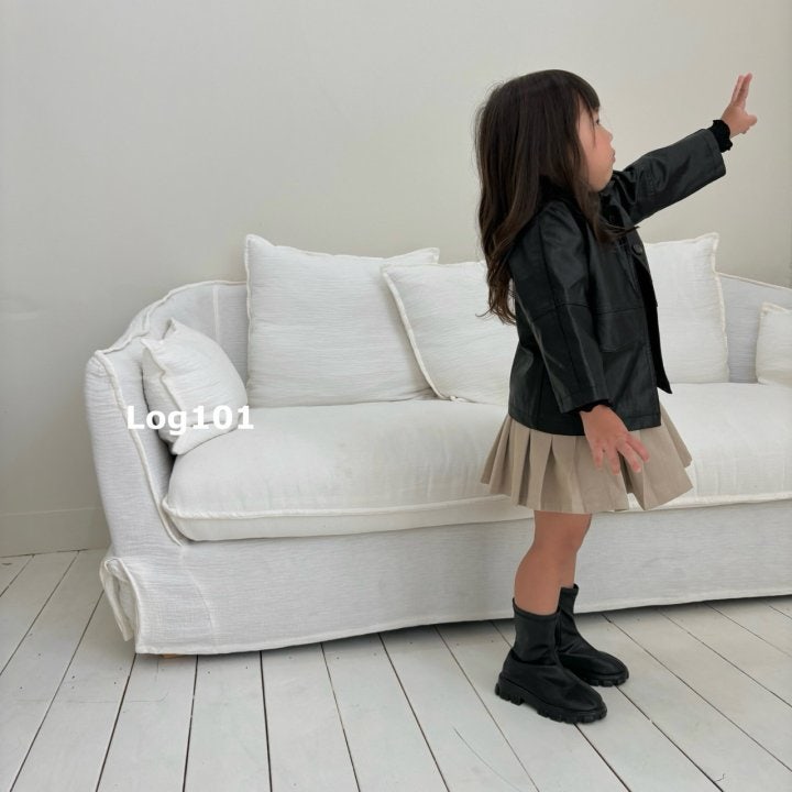 Log101 - Korean Children Fashion - #kidsshorts - Shine Leather Jacket - 10