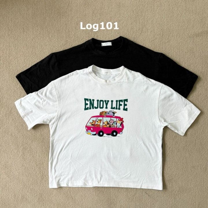 Log101 - Korean Children Fashion - #kidsshorts - Enjoy Tee