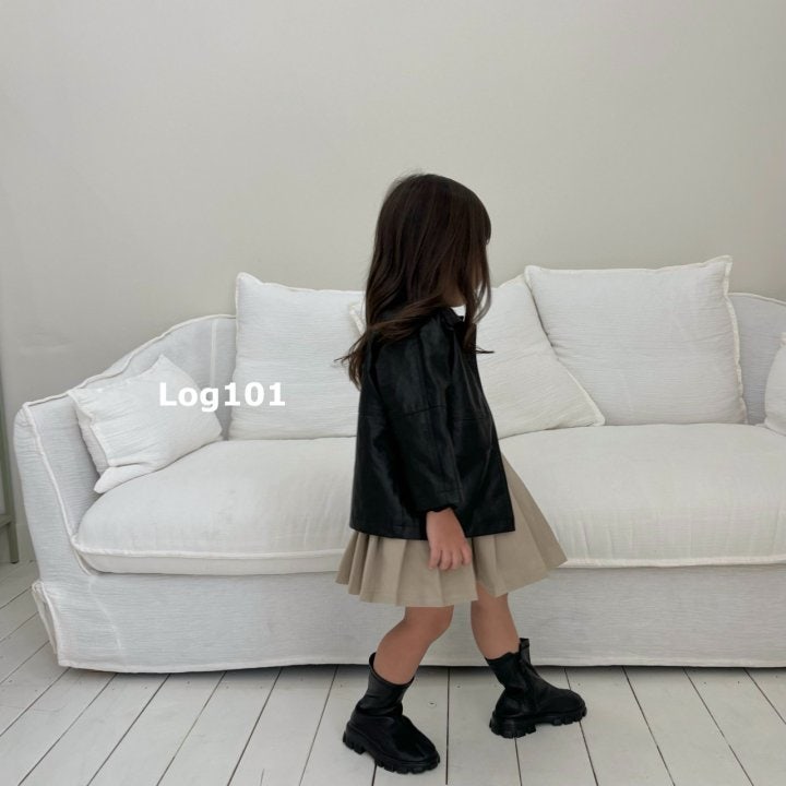 Log101 - Korean Children Fashion - #kidzfashiontrend - Shine Leather Jacket - 12