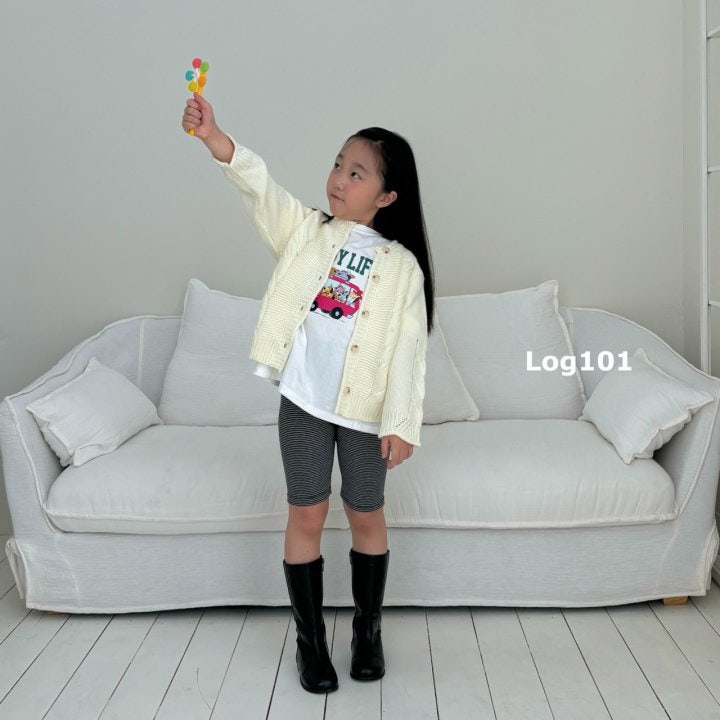 Log101 - Korean Children Fashion - #stylishchildhood - Stripe Short Leggings - 3