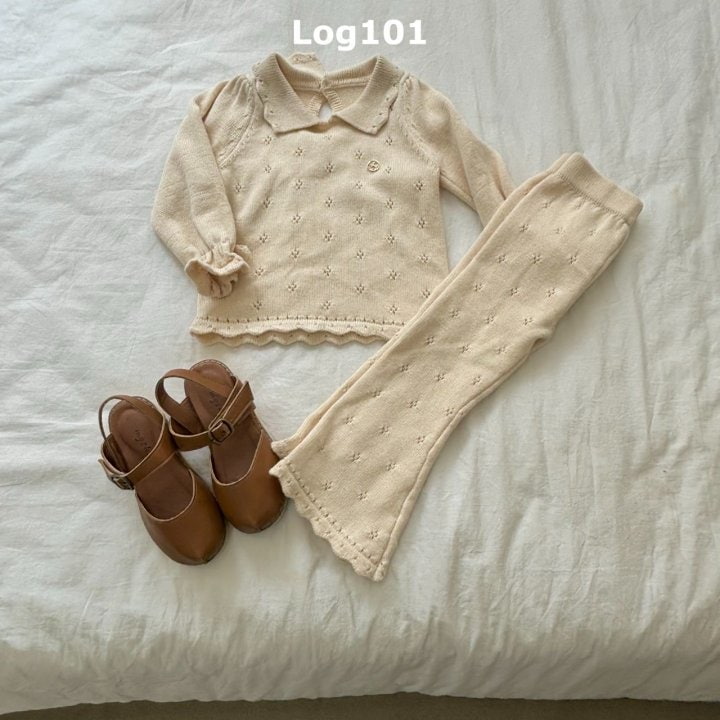 Log101 - Korean Children Fashion - #todddlerfashion - Peach Knit Set - 5