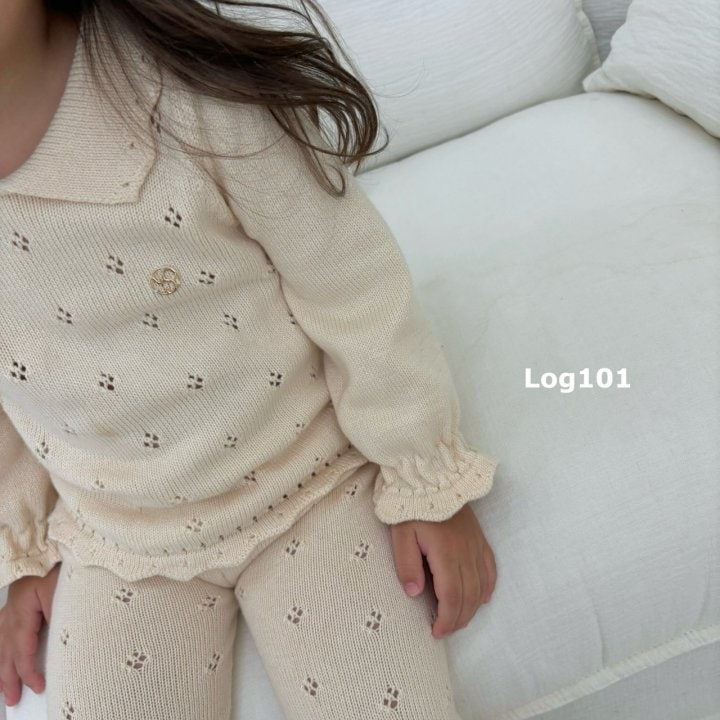 Log101 - Korean Children Fashion - #toddlerclothing - Peach Knit Set - 6