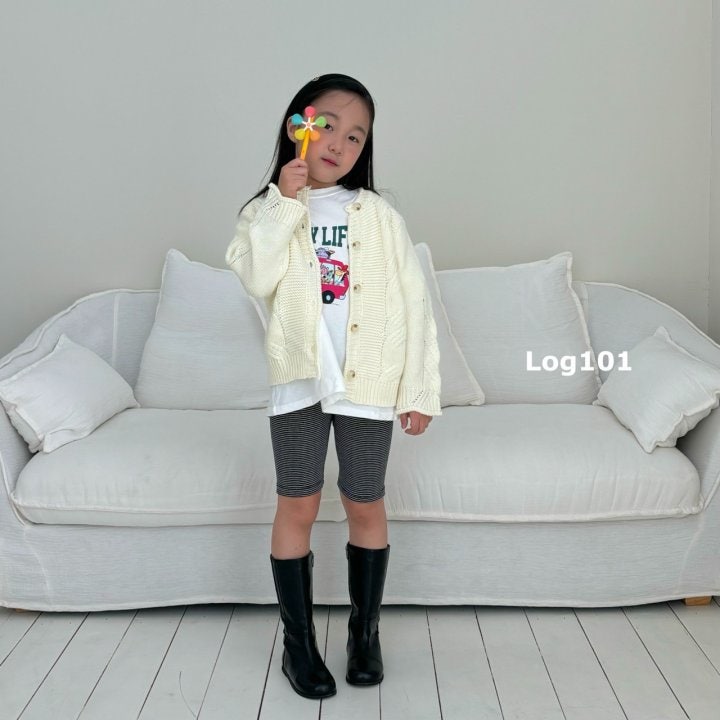 Log101 - Korean Children Fashion - #toddlerclothing - Stripe Short Leggings - 2