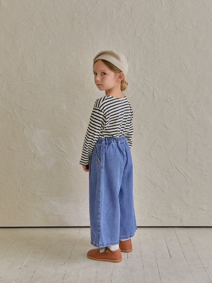 Lolobole - Korean Children Fashion - #Kfashion4kids - Denim Pintuck Pants - 9