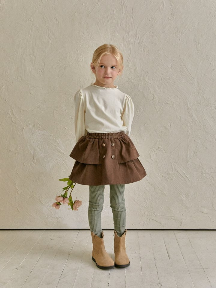 Lolobole - Korean Children Fashion - #fashionkids - Doulbe Button Skirt - 11