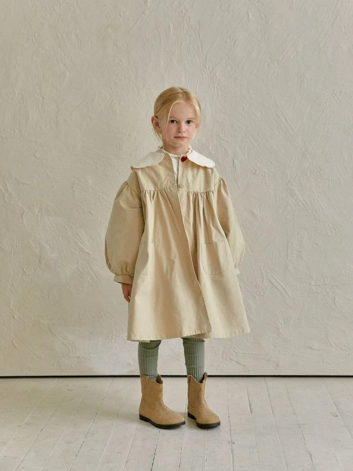 Lolobole - Korean Children Fashion - #kidzfashiontrend - Wave Trench Coat - 2