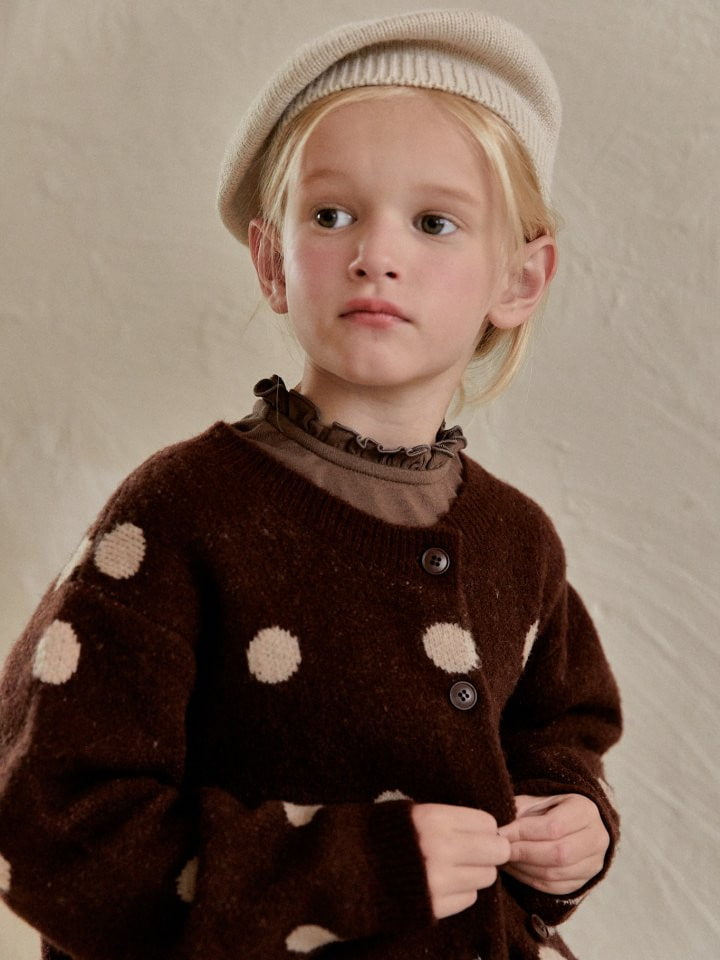 Lolobole - Korean Children Fashion - #littlefashionista - Dot Cardigan - 5