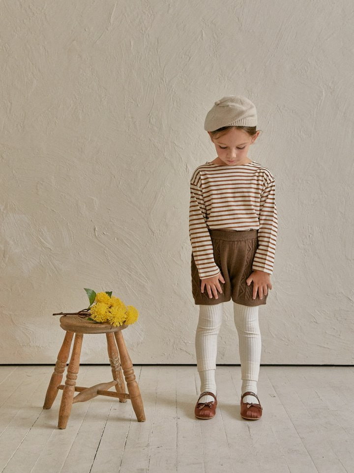 Lolobole - Korean Children Fashion - #minifashionista - Natural Stripe Tee - 11