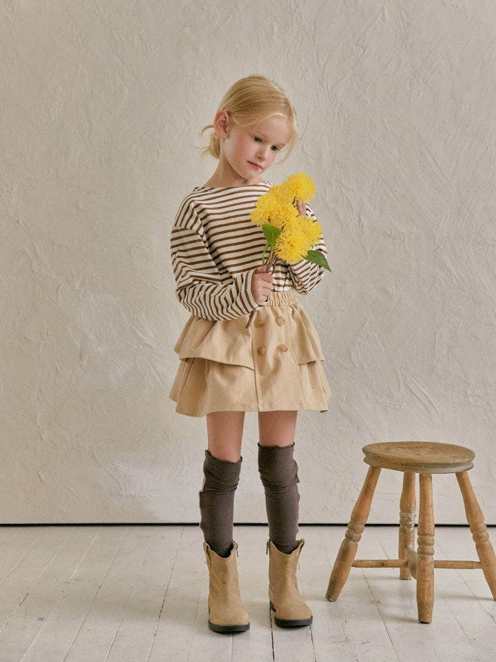 Lolobole - Korean Children Fashion - #stylishchildhood - Doulbe Button Skirt - 6