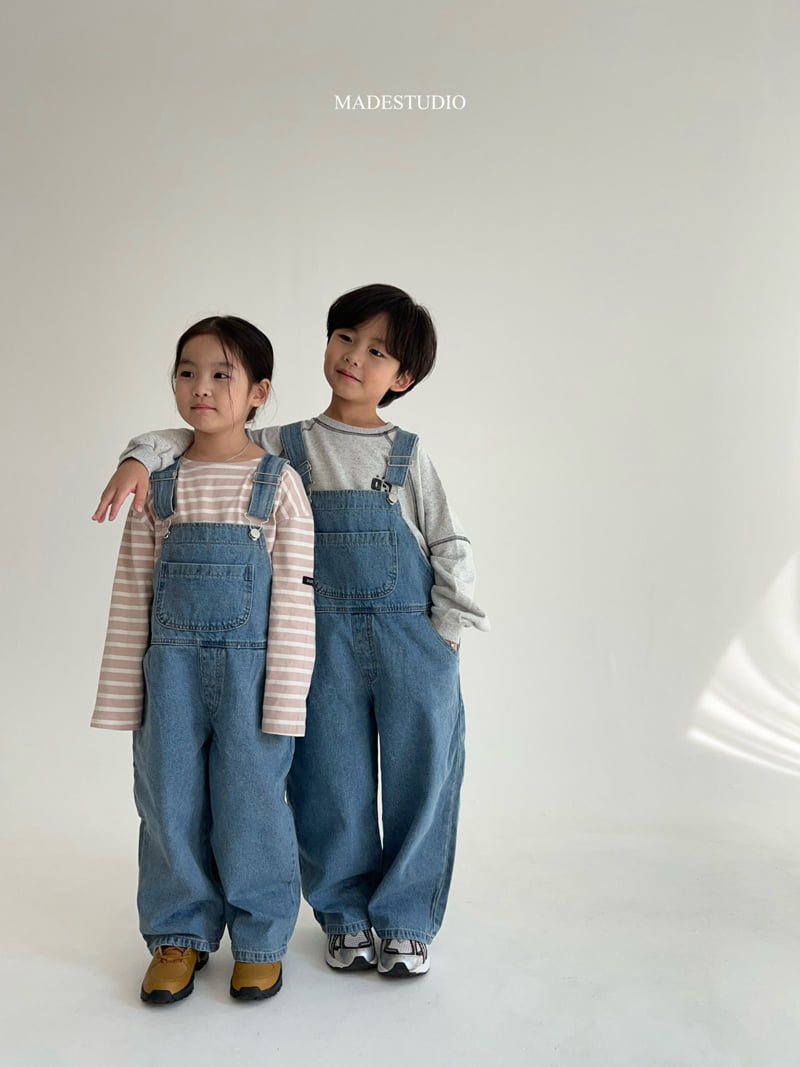 Made Studio - Korean Children Fashion - #Kfashion4kids - Denim Overalls - 2