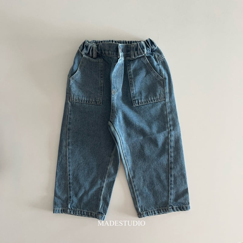 Made Studio - Korean Children Fashion - #childofig - Denim Pocket Pants