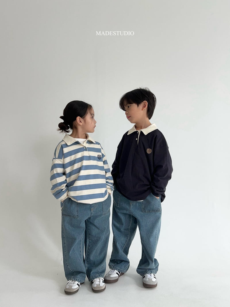 Made Studio - Korean Children Fashion - #fashionkids - Denim Pocket Pants - 5