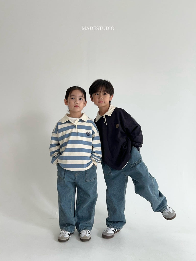 Made Studio - Korean Children Fashion - #kidsshorts - Denim Pocket Pants - 6