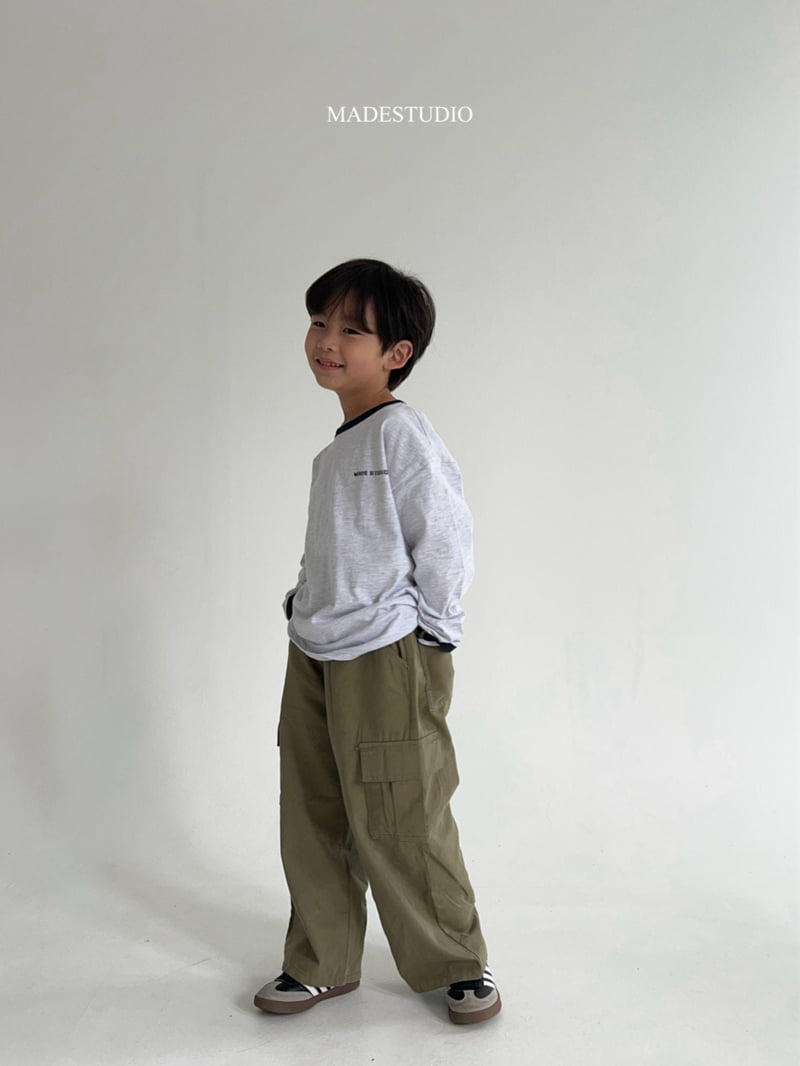 Made Studio - Korean Children Fashion - #kidsstore - Cotton Cargo Pants - 5