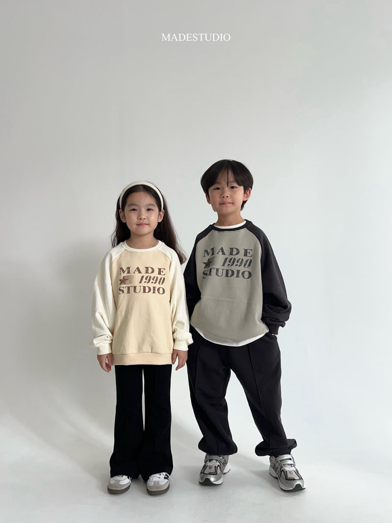 Made Studio - Korean Children Fashion - #kidsshorts - Raglan Sweatshirts - 4