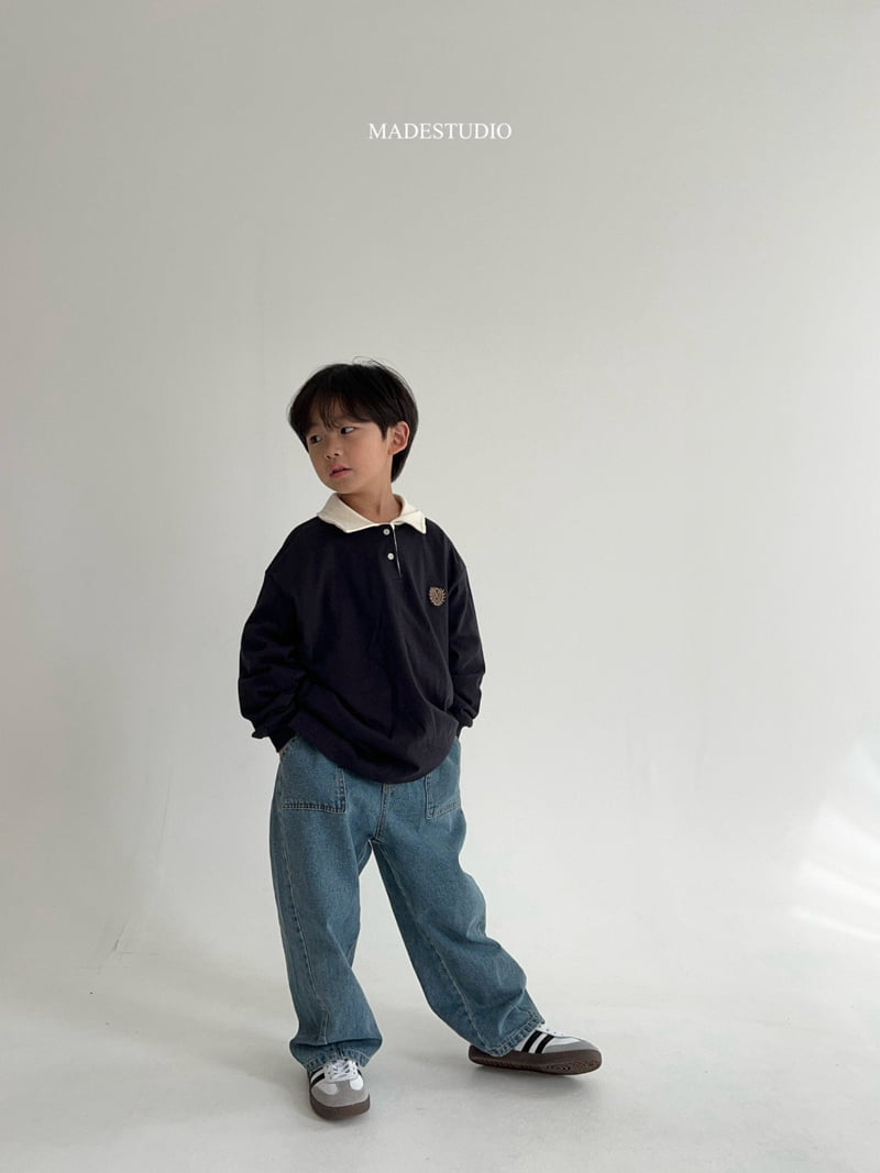 Made Studio - Korean Children Fashion - #kidzfashiontrend - Denim Pocket Pants - 8