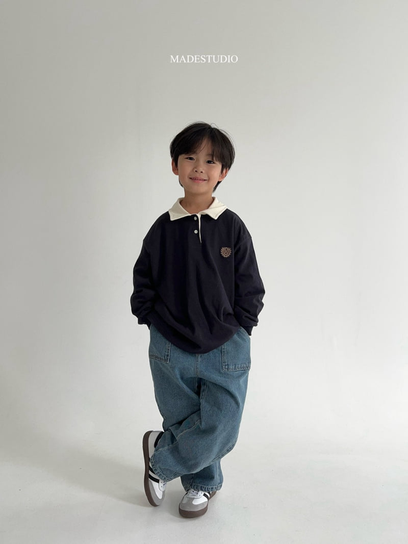 Made Studio - Korean Children Fashion - #littlefashionista - Denim Pocket Pants - 10