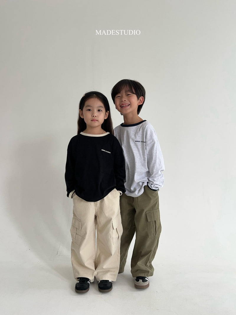 Made Studio - Korean Children Fashion - #littlefashionista - Cotton Cargo Pants - 8