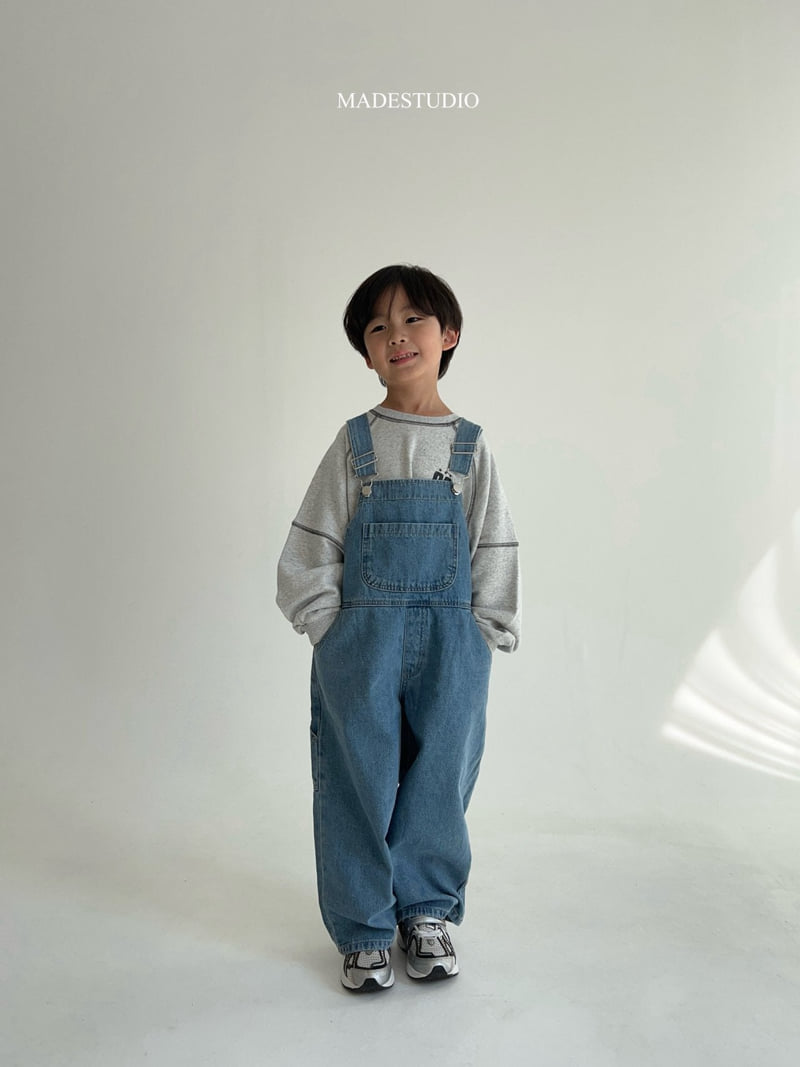 Made Studio - Korean Children Fashion - #minifashionista - Denim Overalls - 5