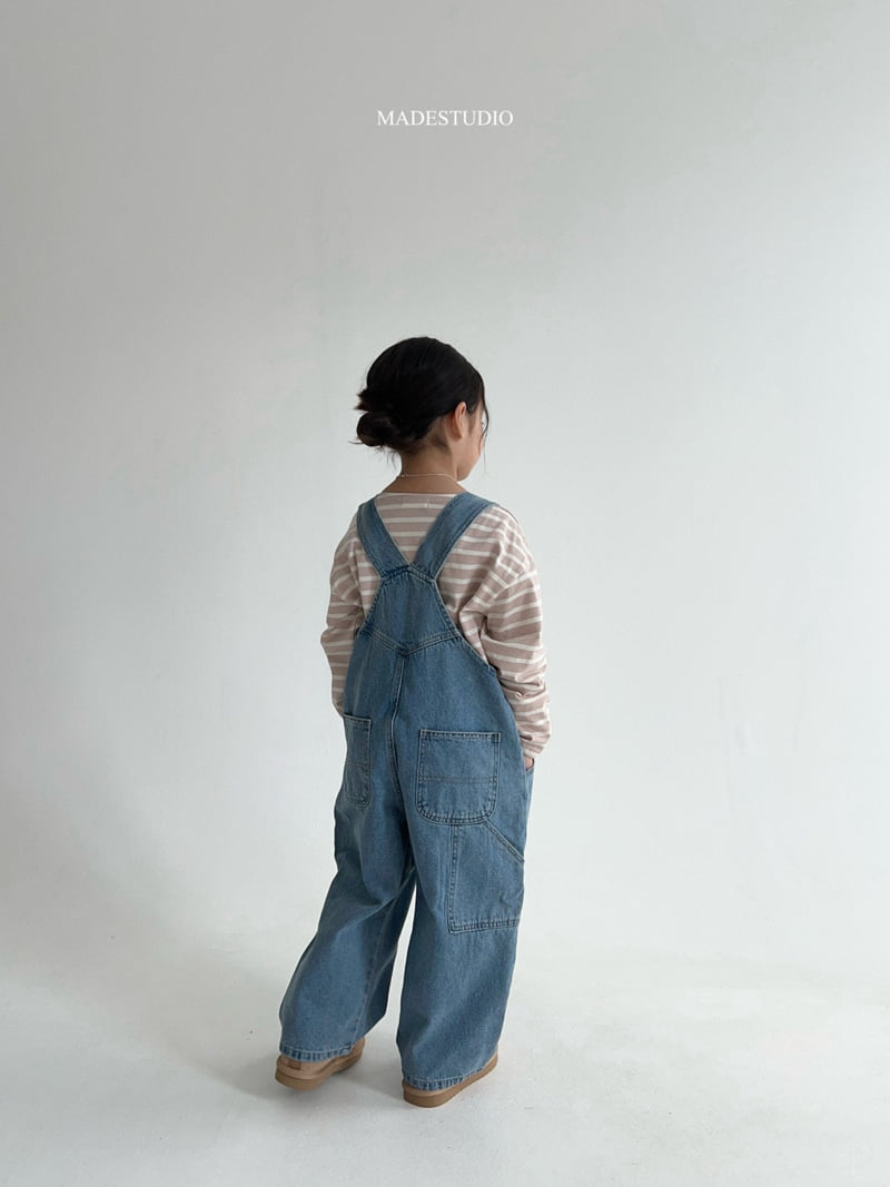 Made Studio - Korean Children Fashion - #todddlerfashion - Denim Overalls - 7