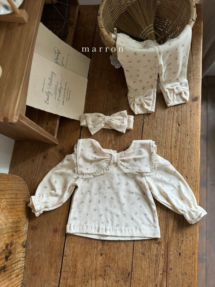 Marron - Korean Baby Fashion - #babyboutique - Ribbon Set - 2