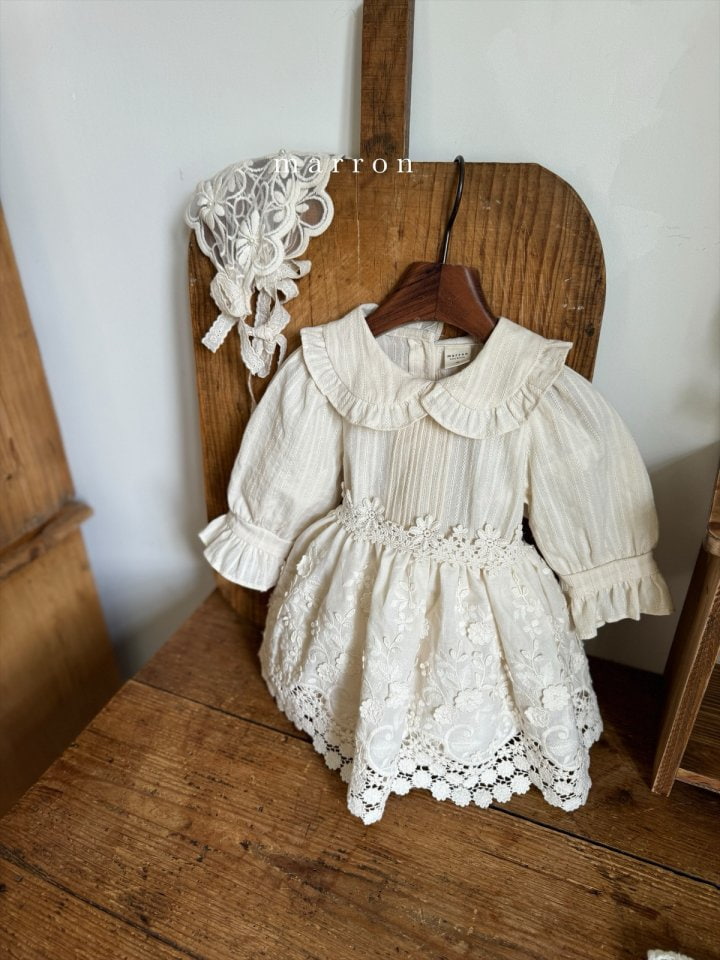 Marron - Korean Baby Fashion - #babyboutiqueclothing - Loren Frill Collar Bodysuit - 9