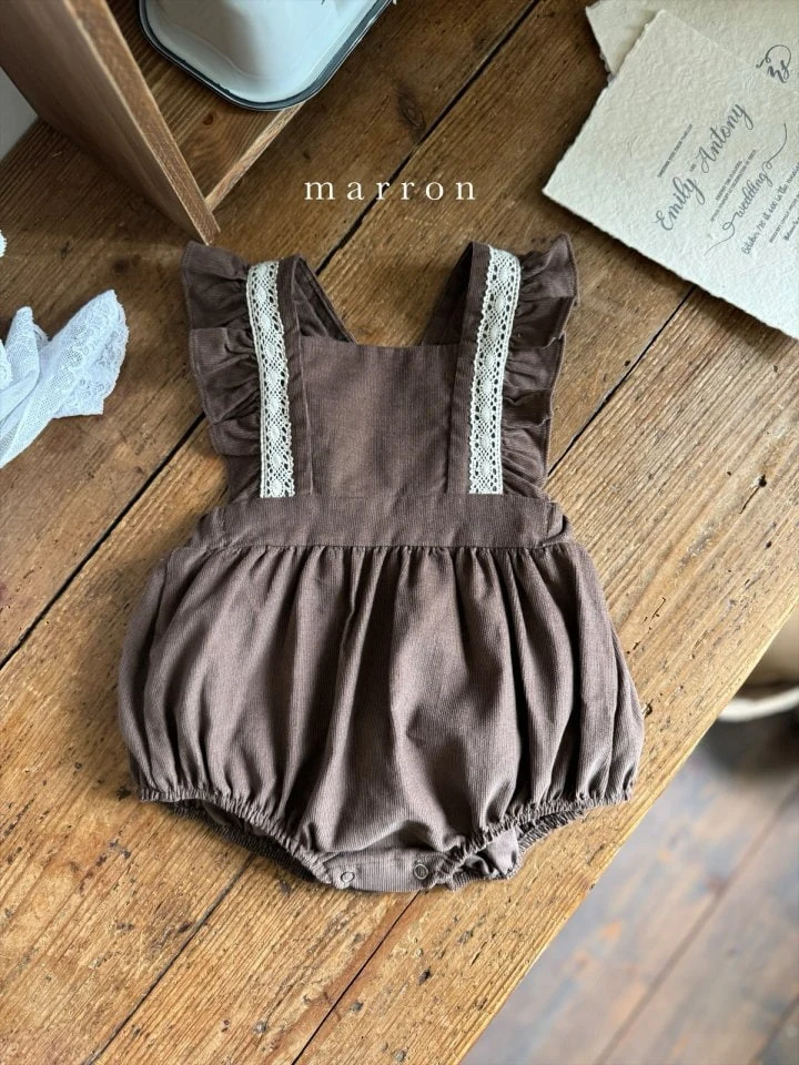 Marron - Korean Baby Fashion - #babylifestyle - Breeze Suspender Bodysuit - 2