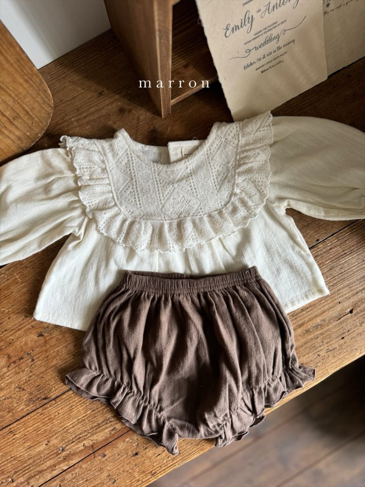 Marron - Korean Baby Fashion - #babyoninstagram - Frill Set - 10