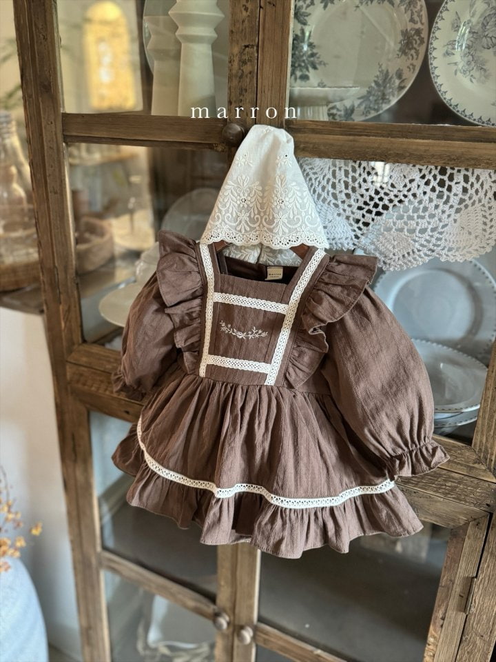 Marron - Korean Baby Fashion - #babyootd - Heidi Embroidery Bodysuit - 7