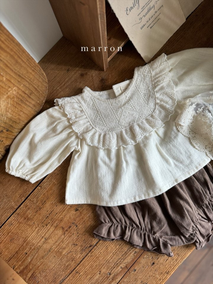 Marron - Korean Baby Fashion - #babyootd - Frill Set - 11