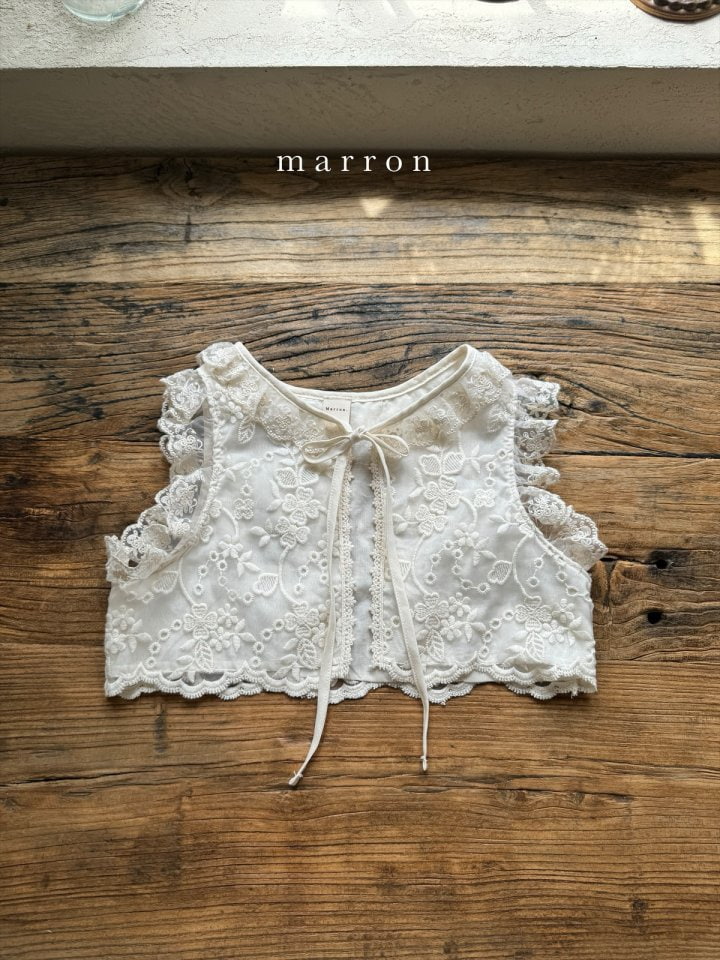 Marron - Korean Baby Fashion - #babyootd - Lace Vest - 7