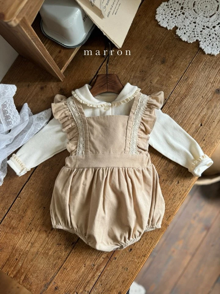 Marron - Korean Baby Fashion - #babyoutfit - Breeze Suspender Bodysuit - 6