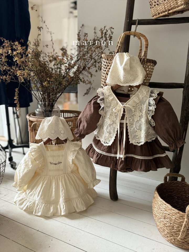 Marron - Korean Baby Fashion - #babyoutfit - Lace Vest - 8