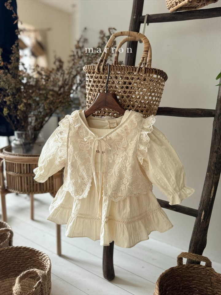 Marron - Korean Baby Fashion - #babyoutfit - Lace Vest - 9