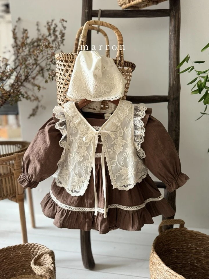 Marron - Korean Baby Fashion - #babywear - Lace Vest - 10