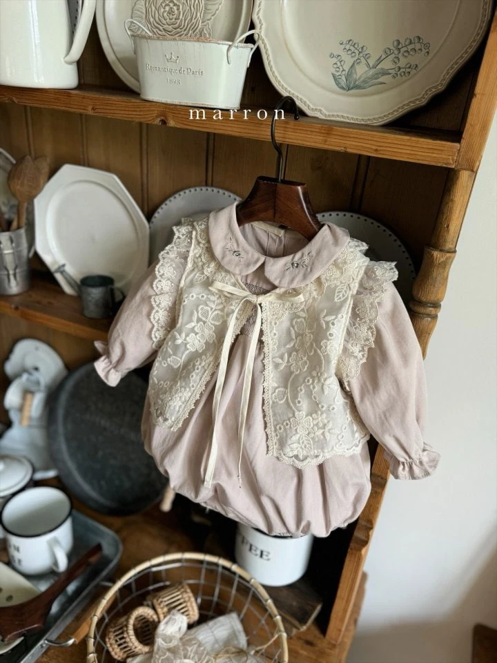 Marron - Korean Baby Fashion - #onlinebabyboutique - Lace Vest - 11