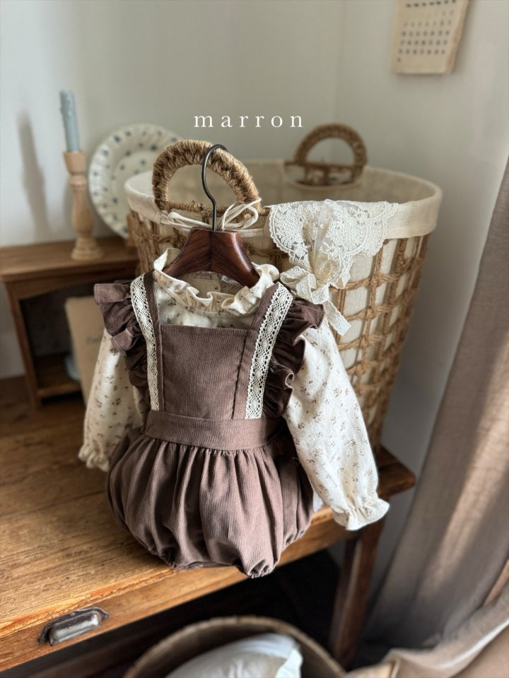 Marron - Korean Baby Fashion - #onlinebabyshop - Breeze Suspender Bodysuit - 9