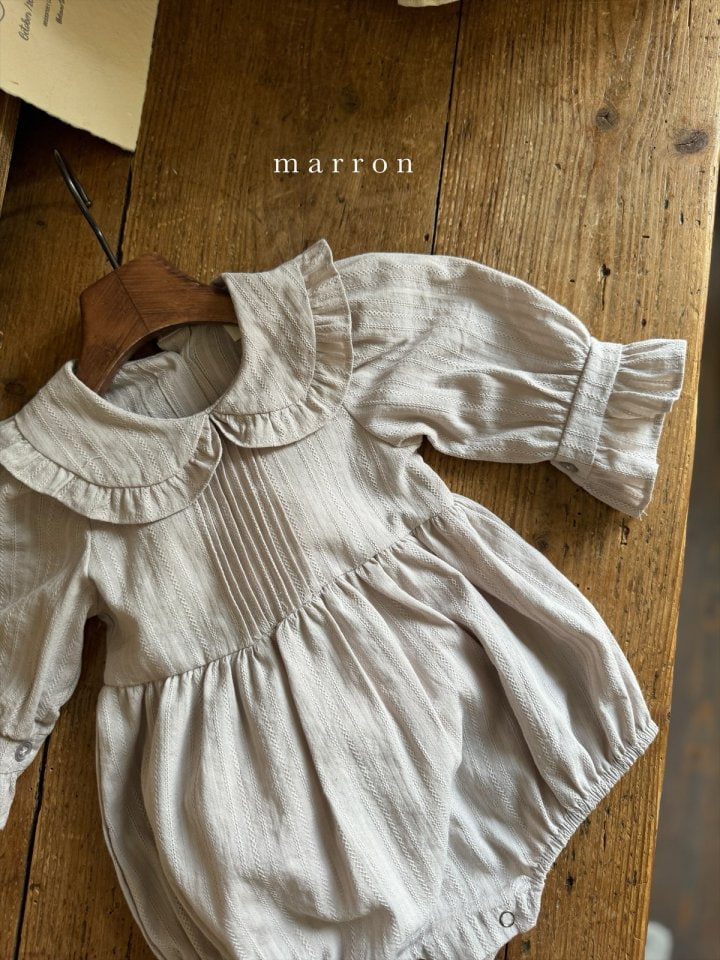 Marron - Korean Baby Fashion - #onlinebabyshop - Loren Frill Collar Bodysuit - 6