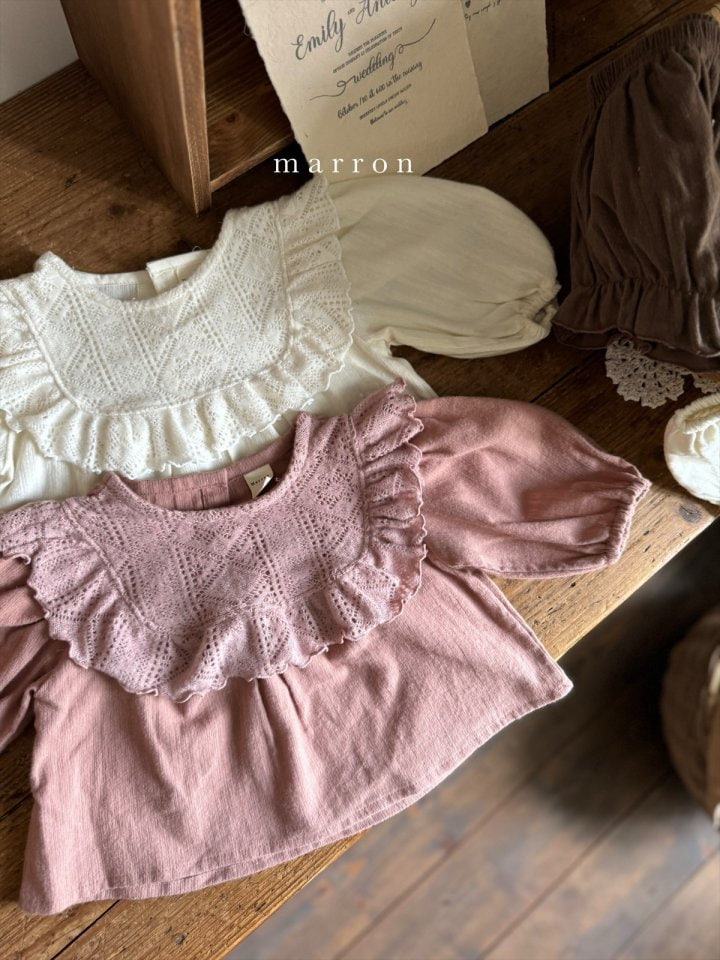 Marron - Korean Baby Fashion - #smilingbaby - Frill Set - 2