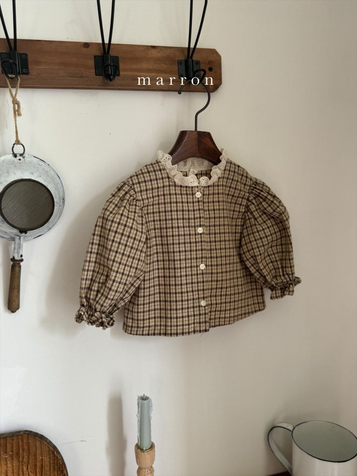 Marron - Korean Children Fashion - #Kfashion4kids - Check Blouse - 6