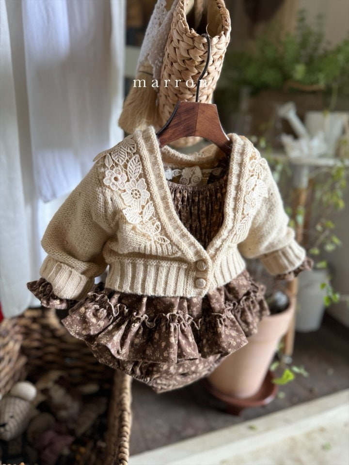 Marron - Korean Children Fashion - #childofig - Flower Cardigan - 6