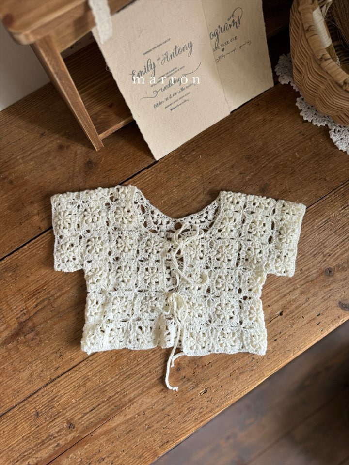 Marron - Korean Children Fashion - #childofig - Handmade Knit Vest - 5